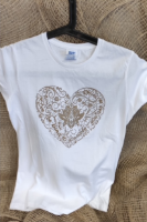 Picture of T-shirt  with heart  white