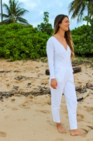 Picture of Cross Neckline Jumpsuit white 