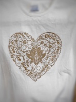 Picture of T-shirt  with heart  white
