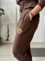 Obrazek Spodnie zwężane Tosia brązowe